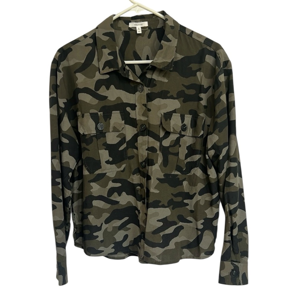 Maurices Women’s Green Camouflage Shirt Jacket, Size M